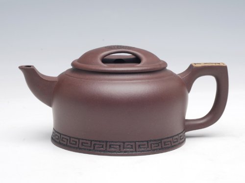 陈健紫砂壶 牛盖莲子 