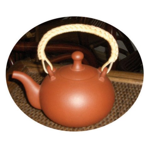 鲁文琴紫砂壶 圆缘提梁壶 