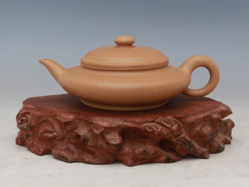 殷阿根紫砂壶 虚扁 