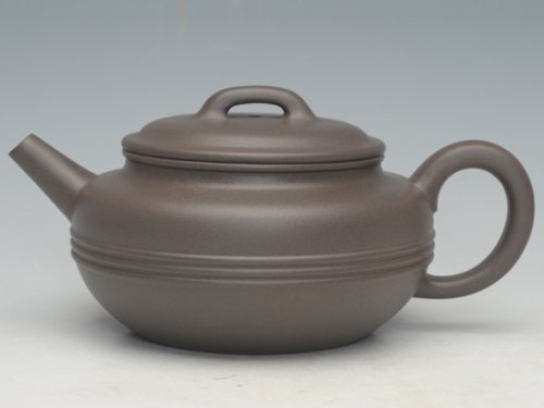 张太友紫砂壶 三线圆壶 