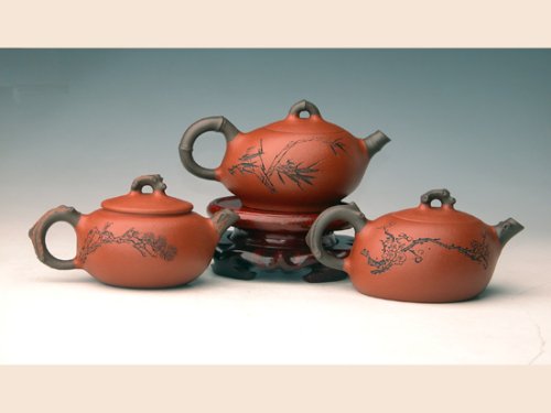 高建中紫砂壶 松竹梅 