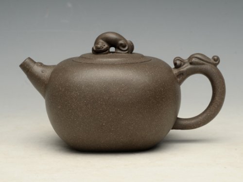 蒋彩萍紫砂壶 神龙 泥料：青灰泥 250cc 