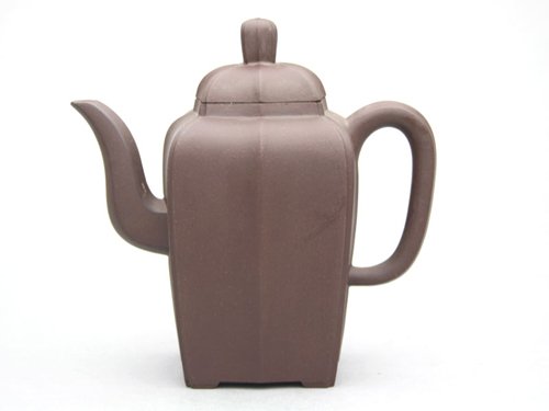 裴顺良紫砂壶 四方抽角对壶 