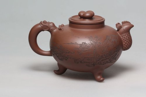 鲁新华紫砂壶 天鸡 