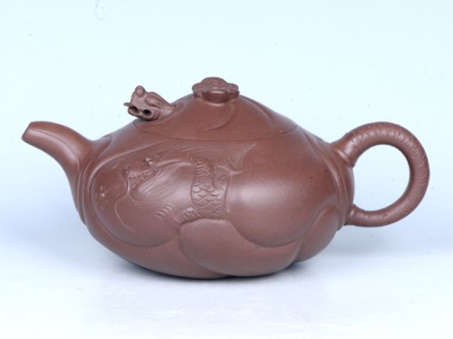 吴耀清紫砂壶 鱼化龙 