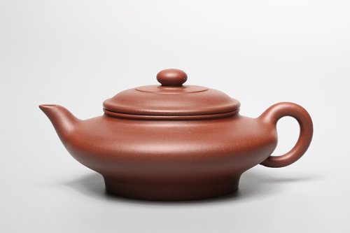 蒋泉芳紫砂壶 虚扁 