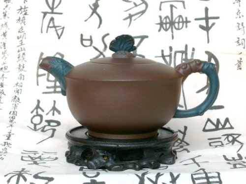 陈午敏紫砂壶 彩蝶 