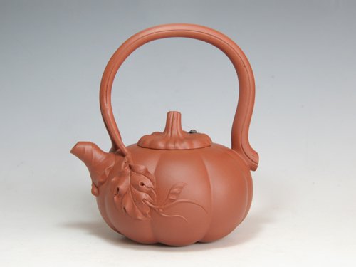 陈顺根紫砂壶 南瓜提梁 