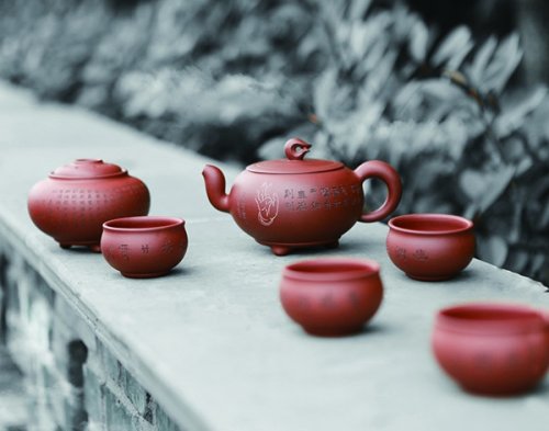 高俊紫砂壶 禅香组壶 