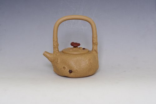 鲍国新紫砂壶 供春提梁 