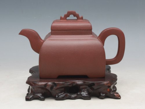 殷阿根紫砂壶 四方桥鼎 