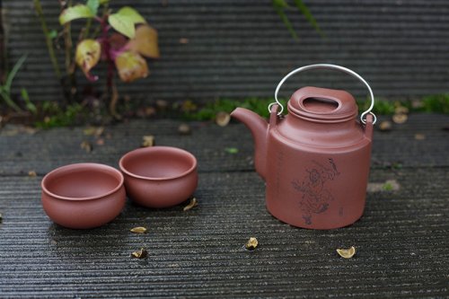 王朝红紫砂壶 洋桶壶 