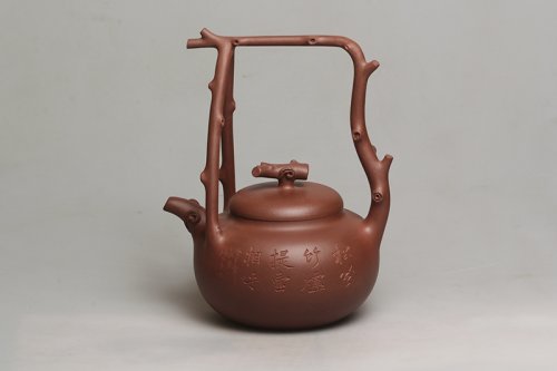 顾焕华紫砂壶 东坡提梁 