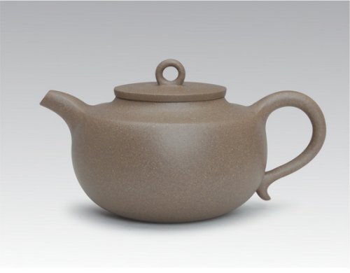 丁盛紫砂壶 串心平盖 