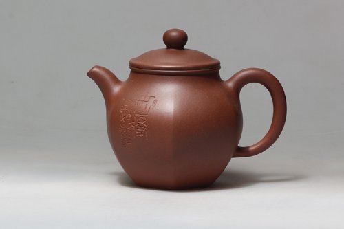 杨逸文紫砂壶 六方圆口 