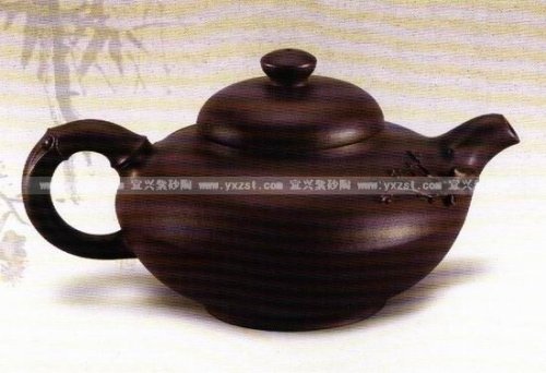 薛卫平紫砂壶 梅竹双青 