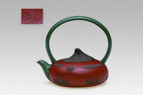 紫砂壶 提梁荸荠壶 