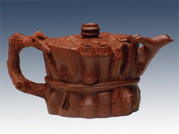 周鹏甲紫砂壶 束柴三友壶 