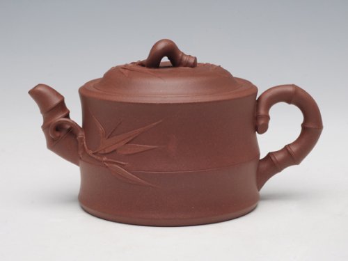 陈健紫砂壶 竹段 