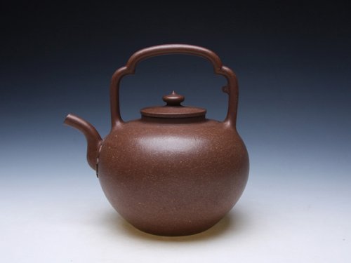 苗淑芬紫砂壶 吴径提梁 