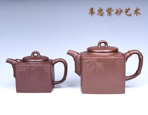 韦忠紫砂壶 方竹 