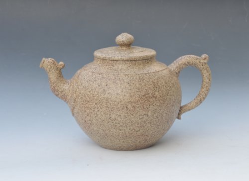 周古梅紫砂壶 龙凤吉祥(鹌鹑蛋) 