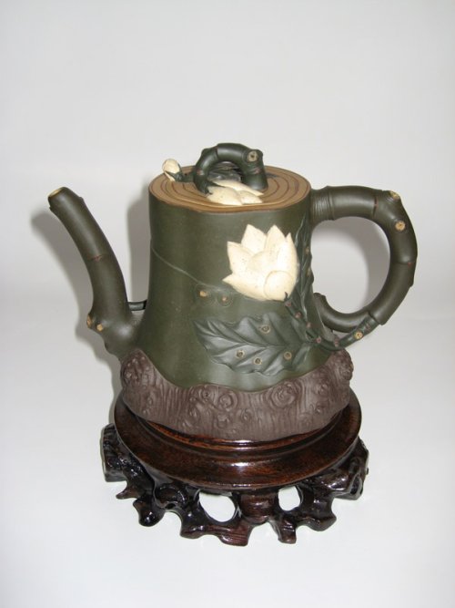 盛英杰紫砂壶 玉兰花 