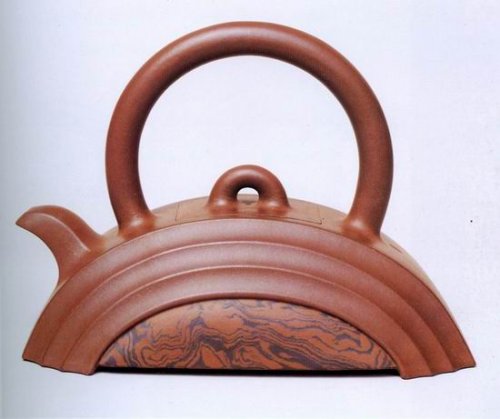 顾绍培紫砂壶 仰宇提梁壶 