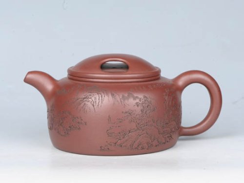 周庚大紫砂壶 牛盖 