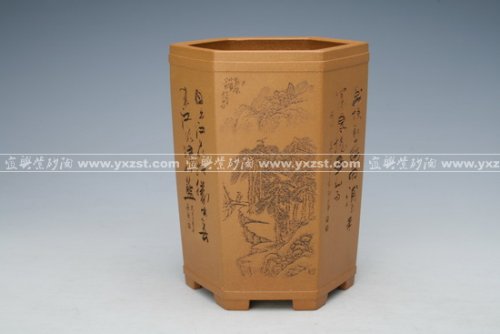 黄丽萍(大)紫砂壶 全手工笔筒 