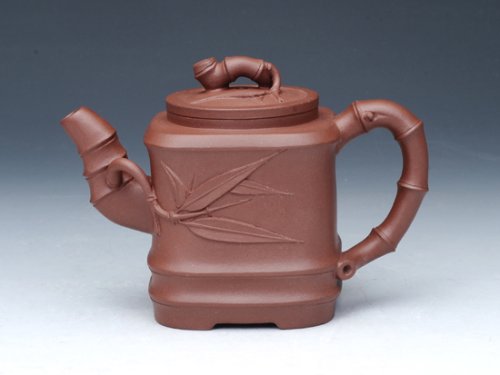 蒋方良紫砂壶 竹节壶 