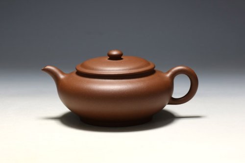 周琦紫砂壶 扁灯壶 