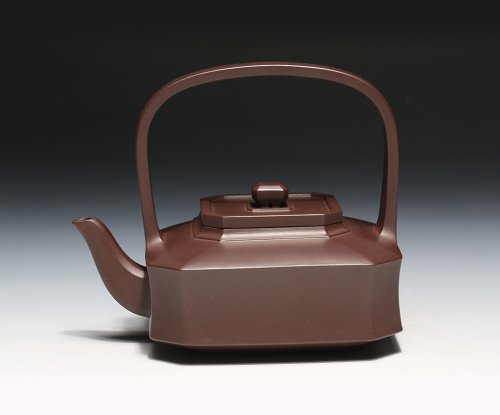 曹宇宏紫砂壶 八方提梁 