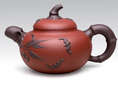 严志军紫砂壶 茄段祝福  泥料：原矿清水泥  容量：350CC 