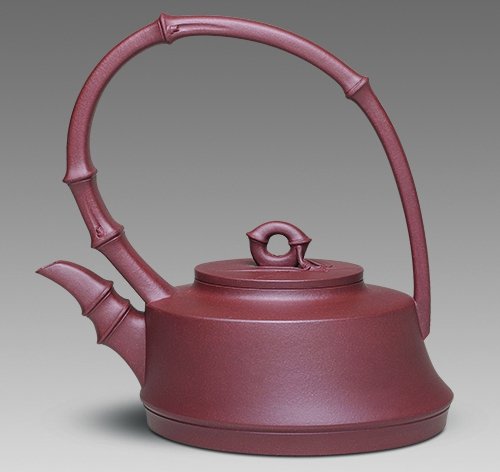 王敏紫砂壶 成竹提梁 