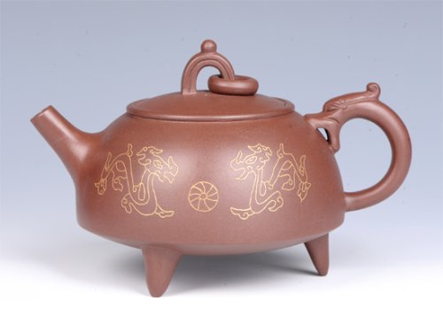 曾红清紫砂壶 - 双龙戏珠 - 