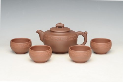 顾晓彬紫砂壶 玉龙茶具8800元 