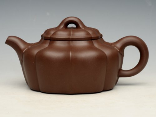 周奇鸣紫砂壶 菱花八瓣 