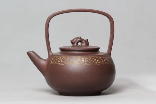 朱建平紫砂壶 汉风提梁壶 