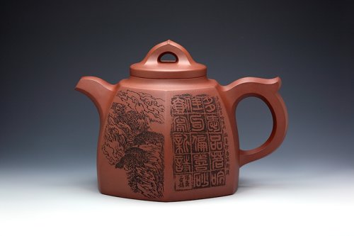 毛国强紫砂壶 正德六方 