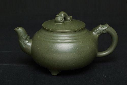 咸子情紫砂壶 小双龙如意 