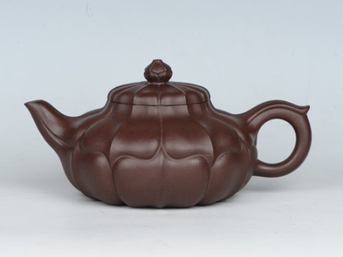 罗荣贤紫砂壶 菱花    泥料：老紫泥 