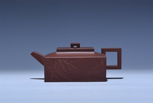 匡子浩紫砂壶 紫玉金方 