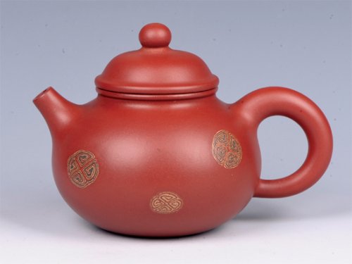 朱洪芳紫砂壶 容天（绞泥） 