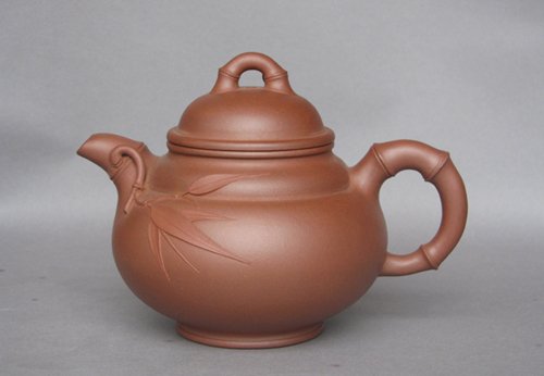 陈午敏紫砂壶 竹节壶 