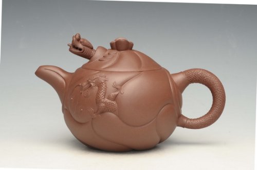 吴俊平紫砂壶 鱼化龙 