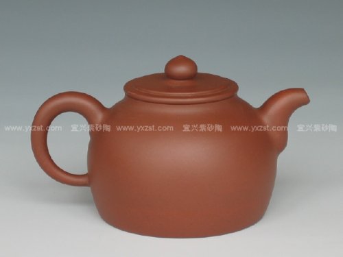 姜新伟紫砂壶 平盖圆樱 