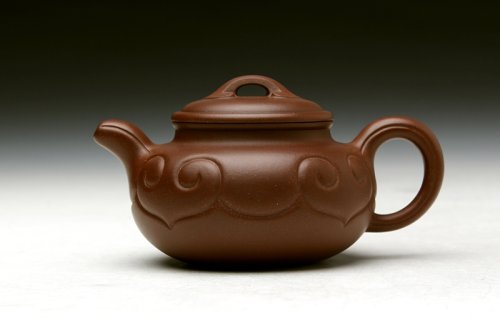 华建中紫砂壶 仿古如意 