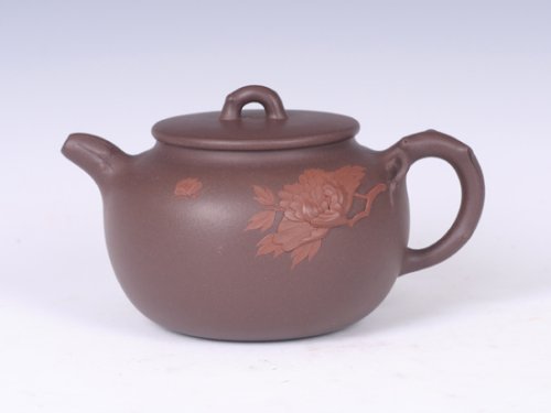 周薇紫砂壶 花开富贵 