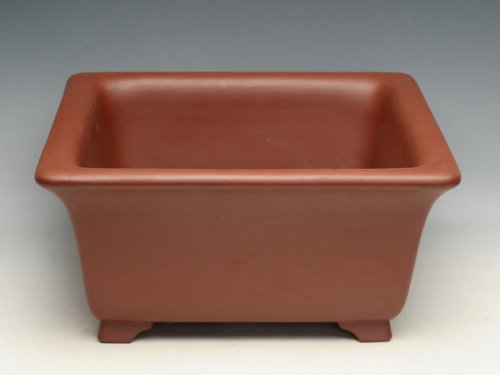 邵文紫砂壶 四方朱泥盆 